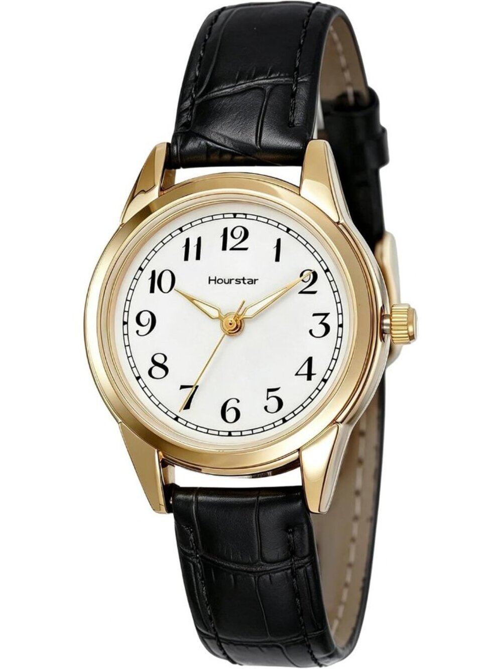 Women's Black Soft Leather Band Casual Small Simple Analog Dress Wrist Watches